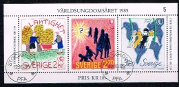 SUEDE /Oblitèrès/Used/1985 - Année Internationale De La Jeunesse - Blocks & Sheetlets