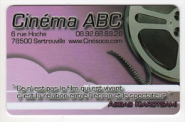FRANCE CARTE CINEMA ABC SARTROUVILLE - Entradas De Cine