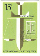 ONU - NAZIONI UNITE - UNITED NATIONS - NATIONS UNIES – 1979 - International Court Of Justice - Carte Maximum - ... - Cartoline Maximum