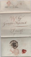 Turkey 1829 Constantinople To Trieste Austria Via Semlin - NETTO DI FUORA ET DI DENTRO - Levant - ...-1858 Vorphilatelie