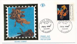 2 Enveloppes FDC - Emission Commune France - Allemagne -  MAX ERNST - 1991 - 1990-1999