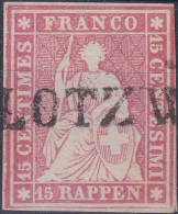 Heimat BE LOTZWIL 185? Lang-Stempel Auf 15Rp Strubel Zu#24D (SFh.bl.) - Used Stamps