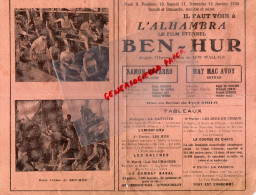 36 - CHATEAUROUX - PROGRAMME CINEMA ALHAMBRA- JANVIER 1930- BEN-HUR- RAMON NOVARRO-AVOY- - Programs