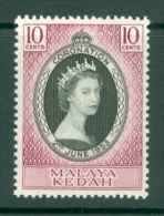 Malaya - Kedah: 1953   Coronation   MH - Kedah