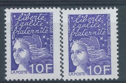 [08] Variété : N° 3099 Marianne De Luquet Violet Pâle Au Lieu De Violet Vif + Normal ** - Nuevos