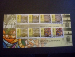 SWITZERLAND 2015   1500 YEARS ABBEY  ST MAURICE   STAMPS + SE TENANT   MNH **  (S0504-740) - Nuovi