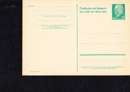 DDR Bis 64: Doppel-GS-Post-Karte Mit Antwort 10/10 Pfg Ulbricht Grün, Ungebraucht,  Knr: P 73 - Cartes Postales - Neuves