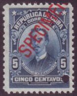 1911-10 CUBA 1911 REPUBLICA. SPECIMEN 5c. I. AGRAMONTE MNH - Gebruikt