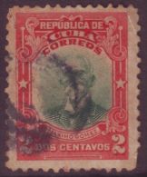 1910-6 CUBA 1910 REPUBLICA. 2c. MAXIMO GOMEZ. CENTRO DESPLAZADO CANCELADO - Used Stamps