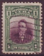 1910-4 CUBA 1910 REPUBLICA. 1c BARTOLOME MASO. CENTRO DESPLAZADO ABAJO - Used Stamps