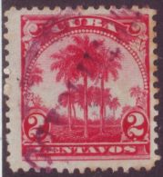 1905-12 CUBA 1905 REPUBLICA. 2c PALMAS. CANCELADOR DE CERTIFICADO - Used Stamps