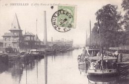 CPA - BRUXELLES - L'allée Verte Et Le Canal - Bateau Prince Albert - 27 - Navegación - Puerto