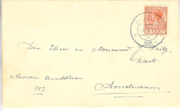 1931 Envelopje Van BUSSUM (kortebalk) Naar Amsterdam - Covers & Documents