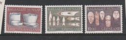 GROENLAND N° 174/176 USTENSILES ET ART LOCAL NEUF SANS CHARNIERE - Unused Stamps