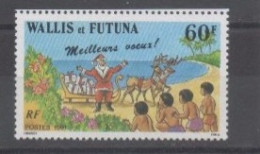 WALLIS Et FUTUNA  : Timbre De Voeux : Père Noël, Traîneau, Jeunes Wallisiens - NOËL - Neufs