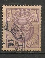 Timbres - Suède - 1911/19 - 4 Ore - - Oblitérés