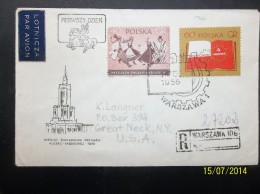 Polska: 1956 Rgt. Cover To USA (#G14) - Briefe U. Dokumente