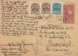 31498- ROYAL CROWN STAMPS ON EAGLE, ROYAL COAT OF ARMS, POSTCARD STATIONERY, 1942, HUNGARY - Lettres & Documents