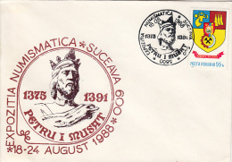 31529- PRINCE PETRU 1ST MUSAT OF MOLDAVIA, SPECIAL COVER, 1988, ROMANIA - Brieven En Documenten