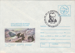 31612- FRIDJOF NANSEN, EXPLORER, SPECIAL POSTMARK, C-TIN DUMBRAVA, SLED DOGS, COVER STATIONERY, 1986, ROMANIA - Esploratori E Celebrità Polari