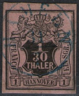 Hameln 31/7 Auf 1/30 Thaler Himbeerrot - Hannover Nr. 3 B W - Pracht - Geprüft BPP - Hanovre