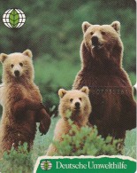 0 108-109 PUZZLE DE 2 TARJETAS DE ALEMANIA DE UNOS OSOS (BEAR) NUEVA-MINT  (DEUTSCHE UMWELTHILFE) - O-Series : Series Clientes Excluidos Servicio De Colección