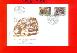 YUGOSLAVIA - FDC-BEAR-WWF-BEOGRAD-1988 - FDC