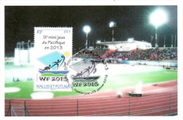 Carte Premier Jour Wallis Et Futuna 25/01/2012 - IXe Mini Jeux Du Pacifique WF 2013 - Mata-Utu - Cartes-maximum