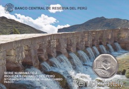 PERU 2015 , HUARAUTAMBO , 1 NUEVO SOL , COIN ON CARD , MINT - Pérou