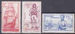 Colonies Francaises Nouvelle Calédonie N° 190/192 Défense De L Empire 1941 Neuf * Charnière - Unused Stamps