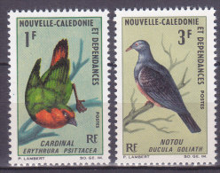 Colonies Francaises Nouvelle Calédonie N° 330/331 Oiseaux Cardinal Notou 1966 Neuf ** - Neufs