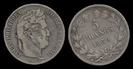 LOUIS - PHILIPPE I . 5 FRANCS . 1839 BB . ( STRASBOURG ). - 5 Francs