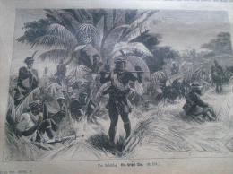 South Africa  -Zulu War - Der Zulukrieg  -Holzschnitt Gravure 1880  IW1880.265 - Estampes & Gravures