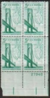 Plate Block -1964 USA Verrazano-Narrows Bridge Stamp Sc#1258 Map Of New York Bay - Geography