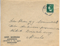 1940 Firma-Envelop Van DENEKAMP Naar Almelo - Cartas & Documentos