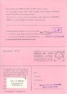 1965 Dientkaart PTT Voor Aaanvraag Van Zegels E.d. Van Amsterdam - Cartas & Documentos