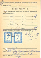 1958 Specificatieformulier Met Portzegel  7 Cent (paartje) - Briefe U. Dokumente