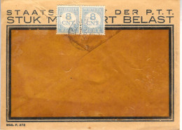 Vensterenvelop Voor Beporte Stukken Met Paartje 8 Cent - Lettres & Documents