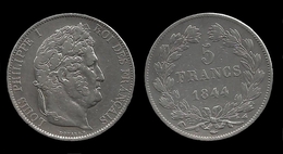 LOUIS - PHILIPPE I . 5 FRANCS . 1844 W . ( LILLE ). - 5 Francs