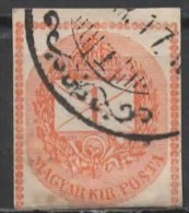 HUNGARY 1874 Newspaper Stamp - Numeral -  1k. - Orange   FU - Journaux