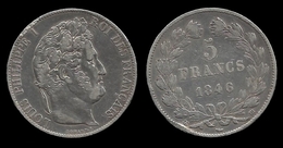LOUIS - PHILIPPE I . 5 FRANCS . 1846 BB . ( STRASBOURG ). - 5 Francs