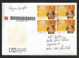 Portugal 175 Ans Montepio Association Mutuelle Banque Pélican FDC Recommandée 2015 Bank Pelican Registered FDC - Pélicans