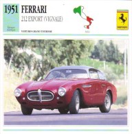 Ferrari 212 Export  Vignale Coupé  -  1951  -  Fiche Technique Automobile (Italie) - Cars