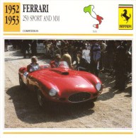 Ferrari 250 MM Vignale Spyder  -  1952  -  Fiche Technique Automobile (Italie) - Cars