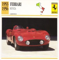 Ferrari 860 Monza  (Course)  -  1953  -  Fiche Technique Automobile (Italie) - Cars