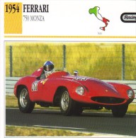 Ferrari 750 Monza Barchetta  (Course)  -  1954  -  Fiche Technique Automobile (Italie) - Cars