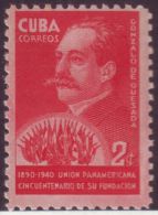 1940-141 CUBA. REPUBLICA. 1940. Ed.336. GONZALO QUESADA UNION PANAMERICANA MH - Used Stamps