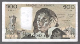 FRANCIA - FRANCE = 500 Francs 1987  P-156 - 500 F 1968-1993 ''Pascal''