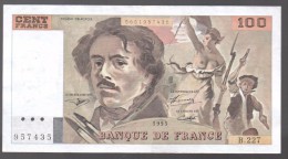 FRANCIA - FRANCE = 100 Francs 1993  P-154 - 100 F 1978-1995 ''Delacroix''