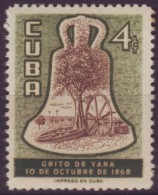 1956-151 CUBA. REPUBLICA. 1956. Ed.676. GUERRA DE INDEPENDENCIA. INDEPENDENCE WAR LA DEMAJAGUA  MH - Oblitérés